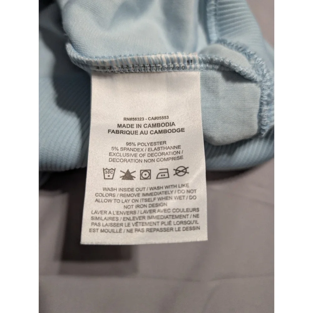 Nike Womens Cropped Velour Polo‎ Sweatshirt Blue Grid Textured Oversized L